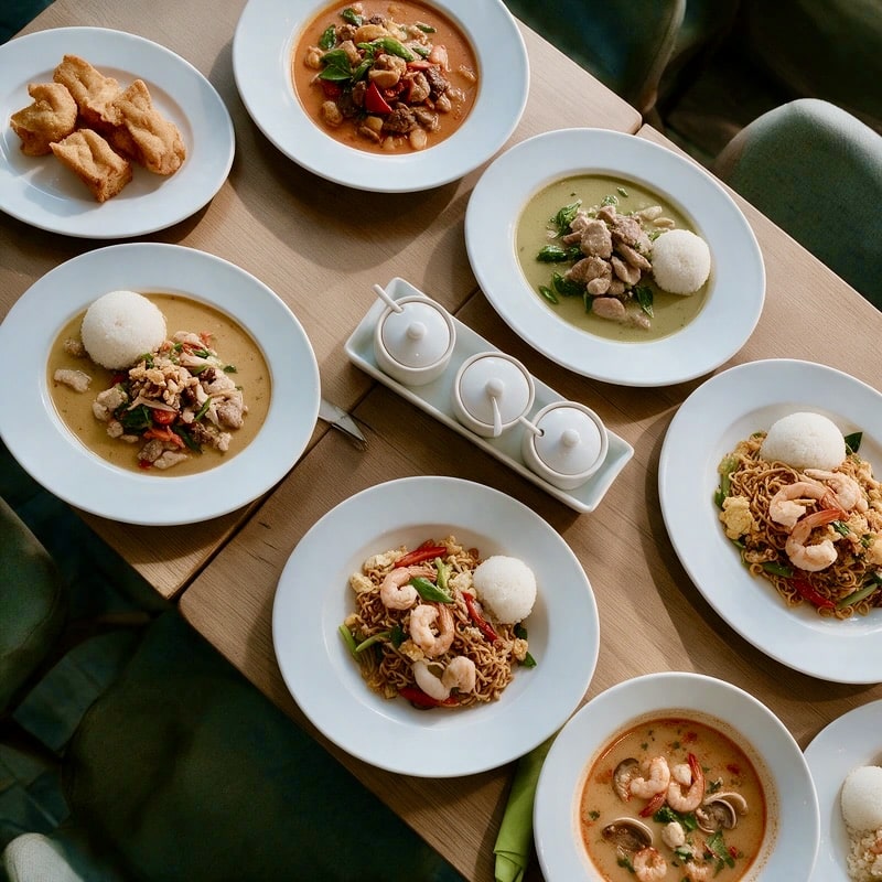 Thai-Speisekarte im Pi-Nong in Frankfurt Sachsenhausen